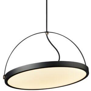 Černé kovové závěsné LED světlo Halo Design Pivot 40 cm