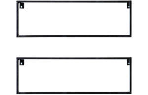 Hoorns Set dvou černých kovových polic Mirtl 50 cm