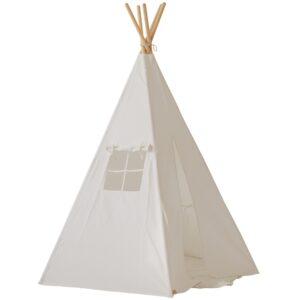 Moi Mili Bílý bavlněný teepee stan s podložkou Navajo 170 x 130 cm