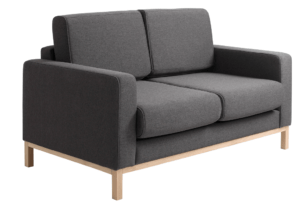 Nordic Design Antracitově šedá látková dvoumístná rozkládací pohovka Skandi 160 cm