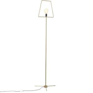 Nordic Design Zlatá kovová stojací lampa Jolita 177 cm