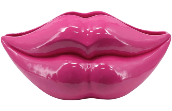 Růžová váza Richmond Lips 28 cm