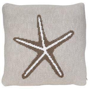 Šedý bavlněný dětský polštář Quax Starfish 30 x 30 cm