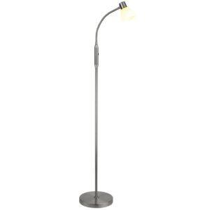 Stříbrná kovová stojací lampa Halo Design Hudson 120 cm