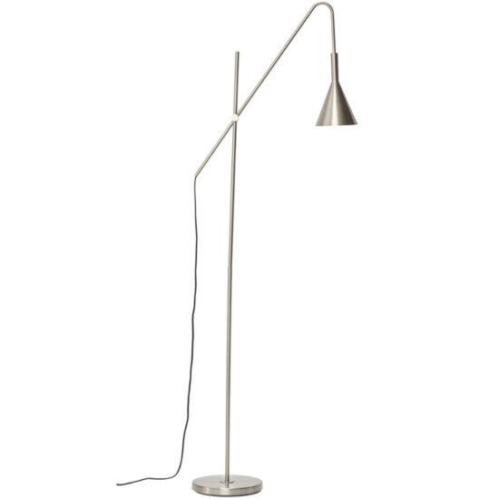 Stříbrná kovová stojací lampa Hübsch Rope 167 cm