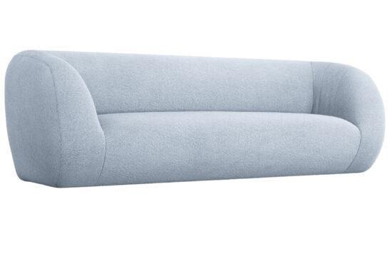 Světle modrá bouclé třímístná pohovka Cosmopolitan Design Essen 230 cm