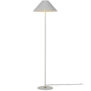 Světle šedá kovová stojací lampa Halo Design Hygge 140 cm