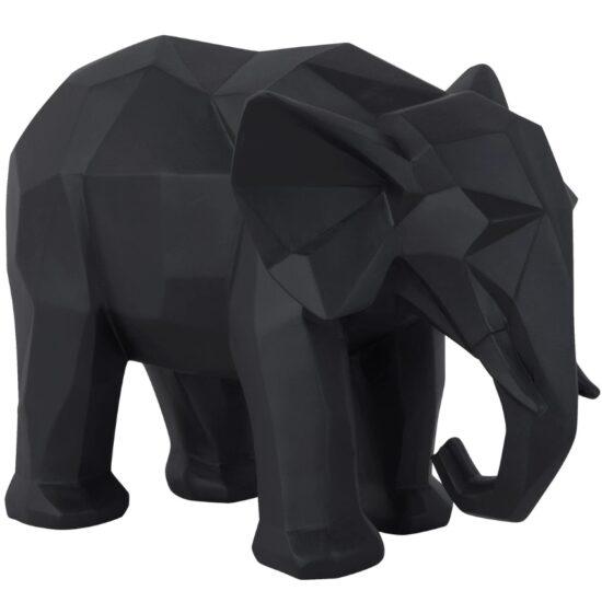 Time for home Černá dekorativní soška Origami Elephant