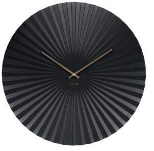 Time for home Černé kulaté nástěnné hodiny Trivet 40 cm