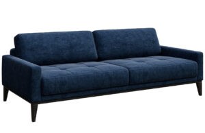 Tmavě modrá látková třímístná pohovka MESONICA Musso Tufted 211 cm