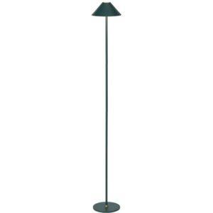 Tmavě zelená plastová nabíjecí stojací LED lampa Halo Design Hygge 134 cm