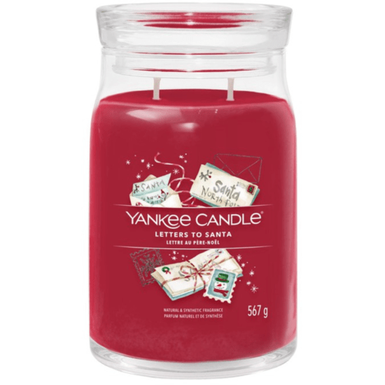 Velká vonná svíčka Yankee Candle Letters To Santa Signature