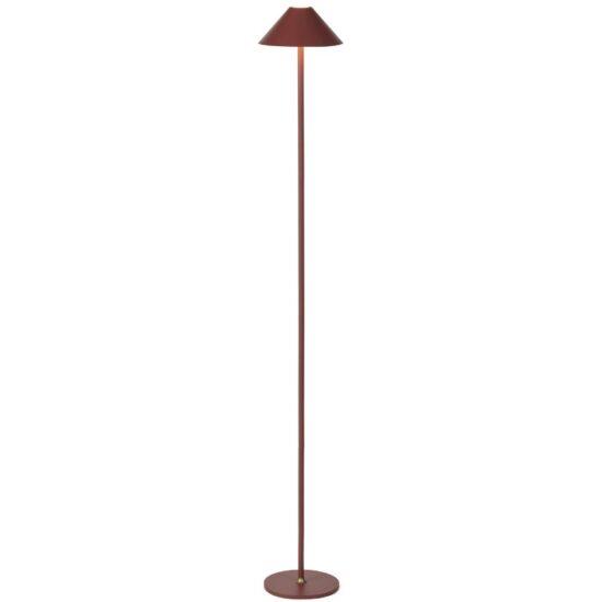 Vínově červená plastová nabíjecí stojací LED lampa Halo Design Hygge 134 cm